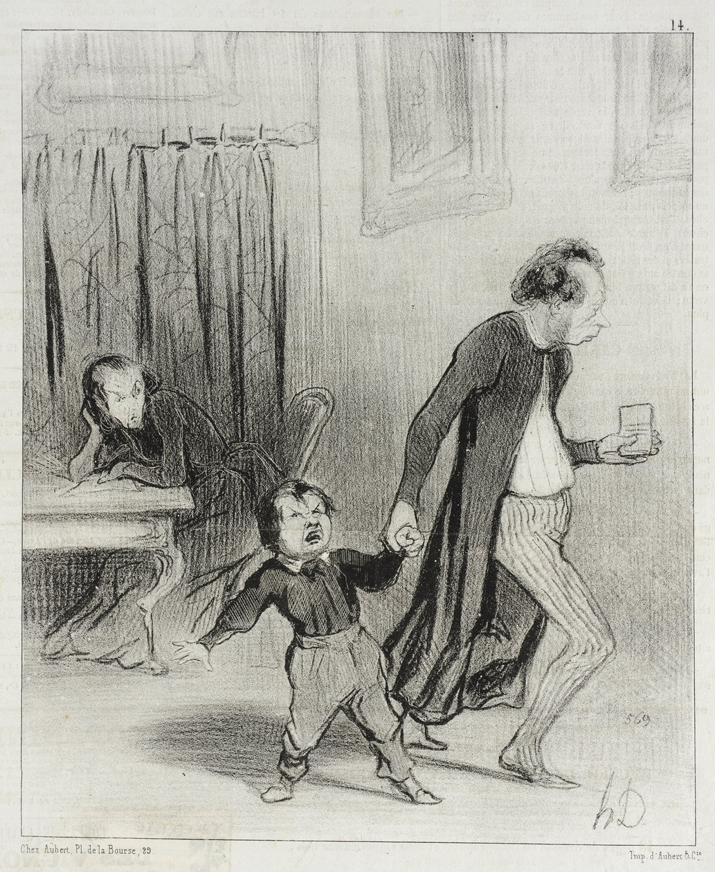 As meias-azuis (série de gravuras) de Honoré Daumier