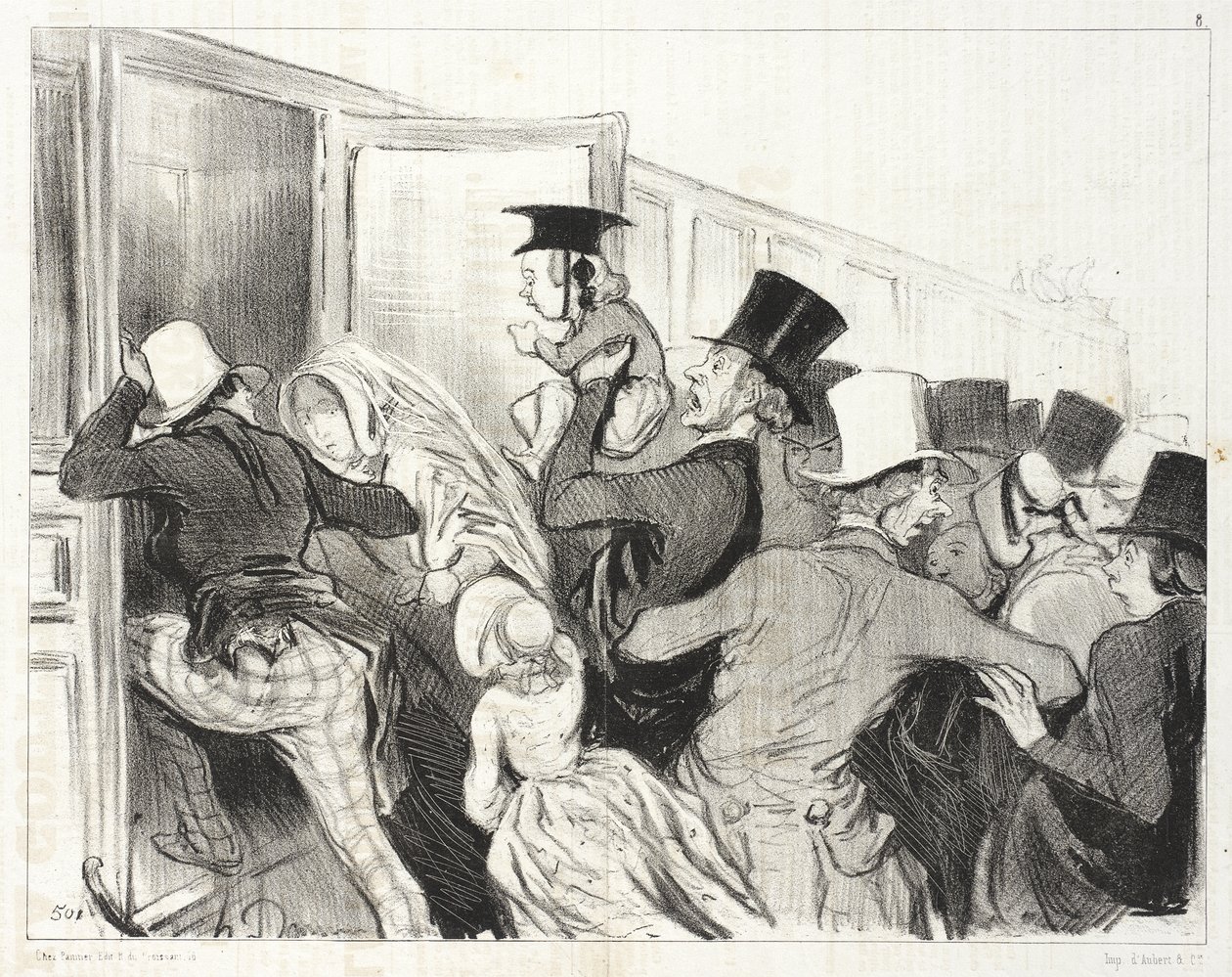 Les Chemins de Fer (série de gravuras) de Honoré Daumier