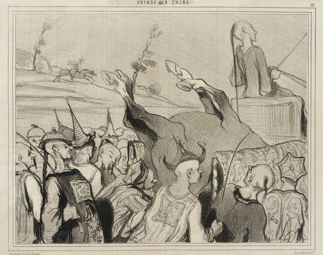 Corridas de cavalos de Honoré Daumier