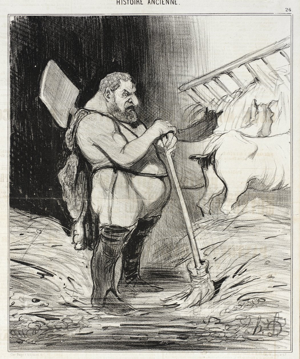 Os estábulos de Augias de Honoré Daumier