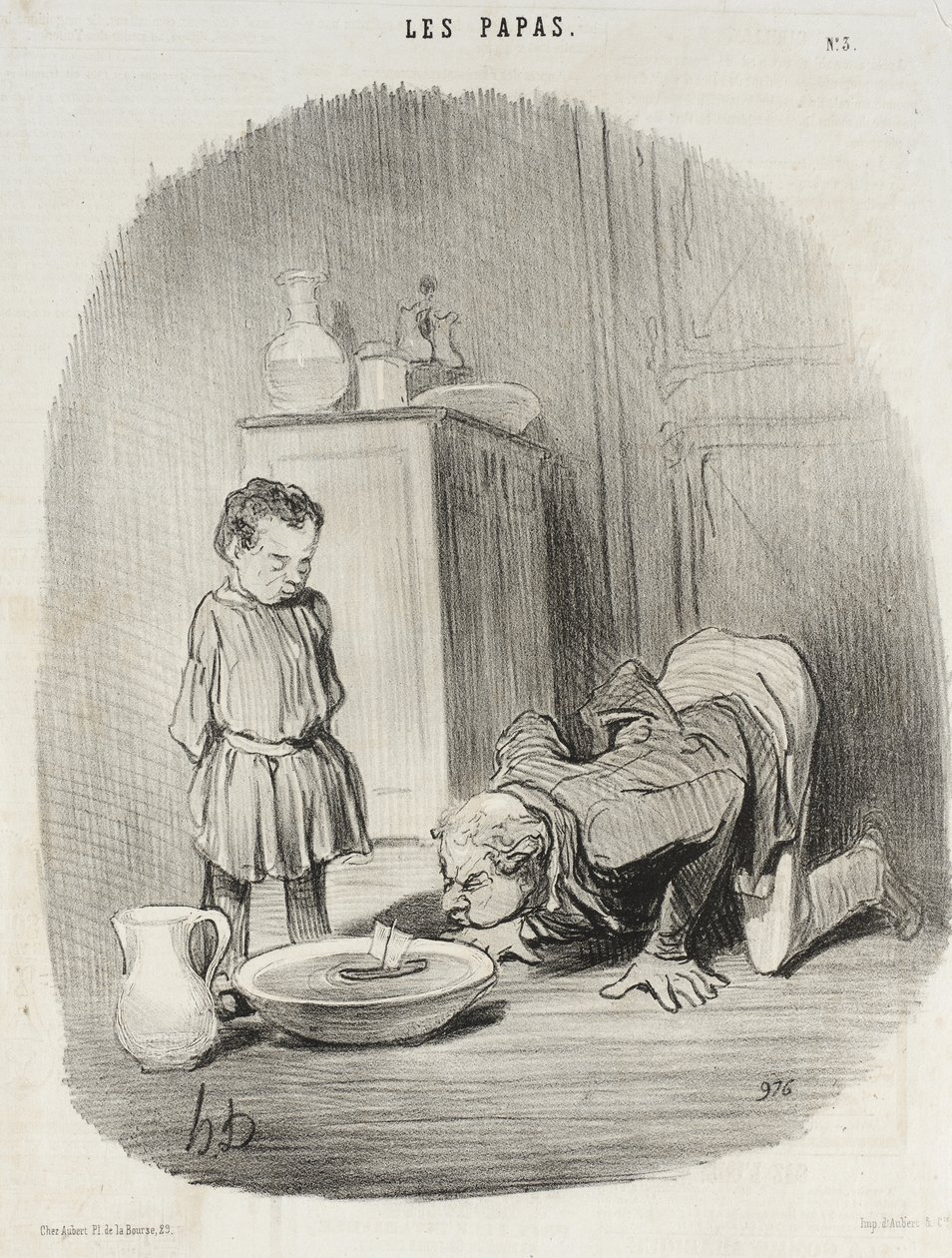 Les Papas (série de gravuras) de Honoré Daumier