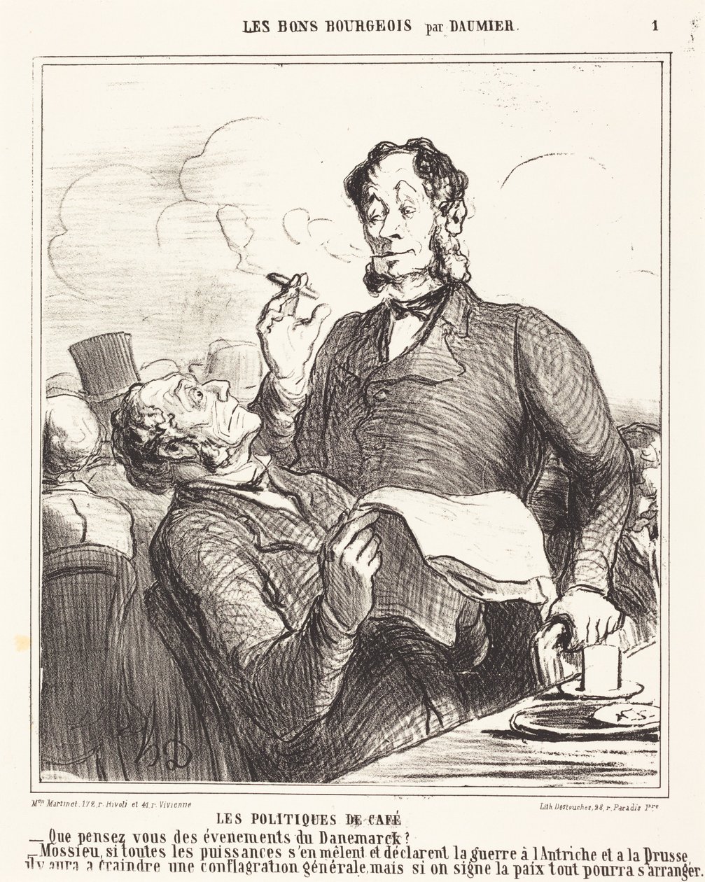 Os políticos de café de Honoré Daumier