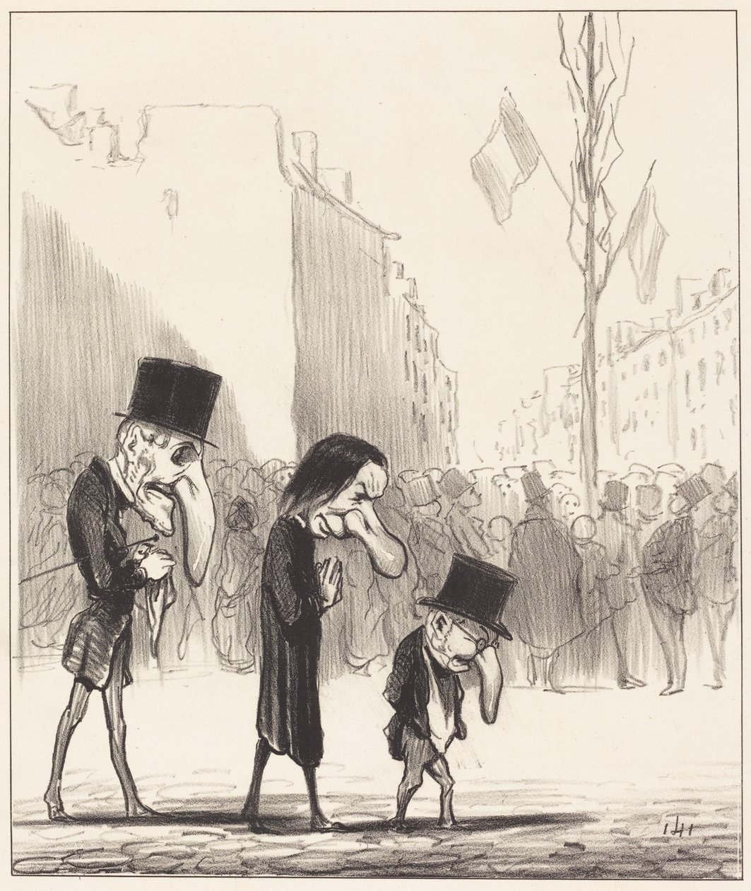 Os três pequenos santos de Honoré Daumier