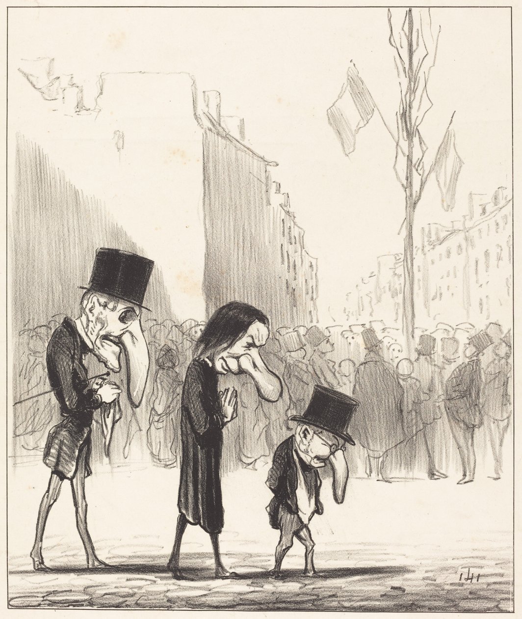 Os três pequenos santos de Honoré Daumier