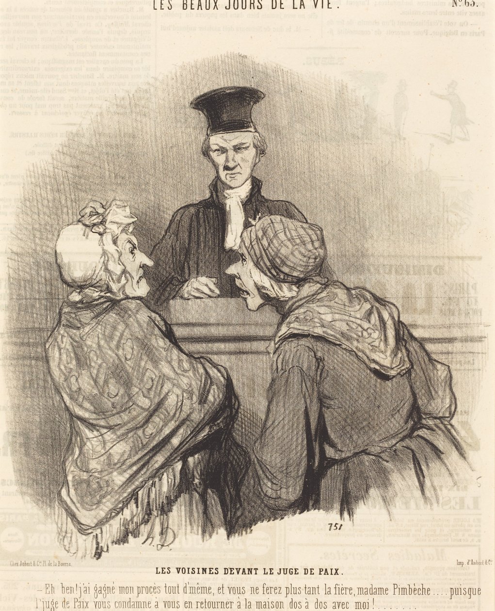 As vizinhas perante o juiz de paz de Honoré Daumier