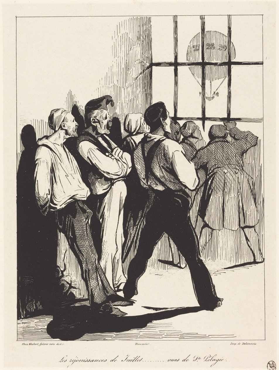 As festividades de julho... vistas de Ste. Pélagie de Honoré Daumier