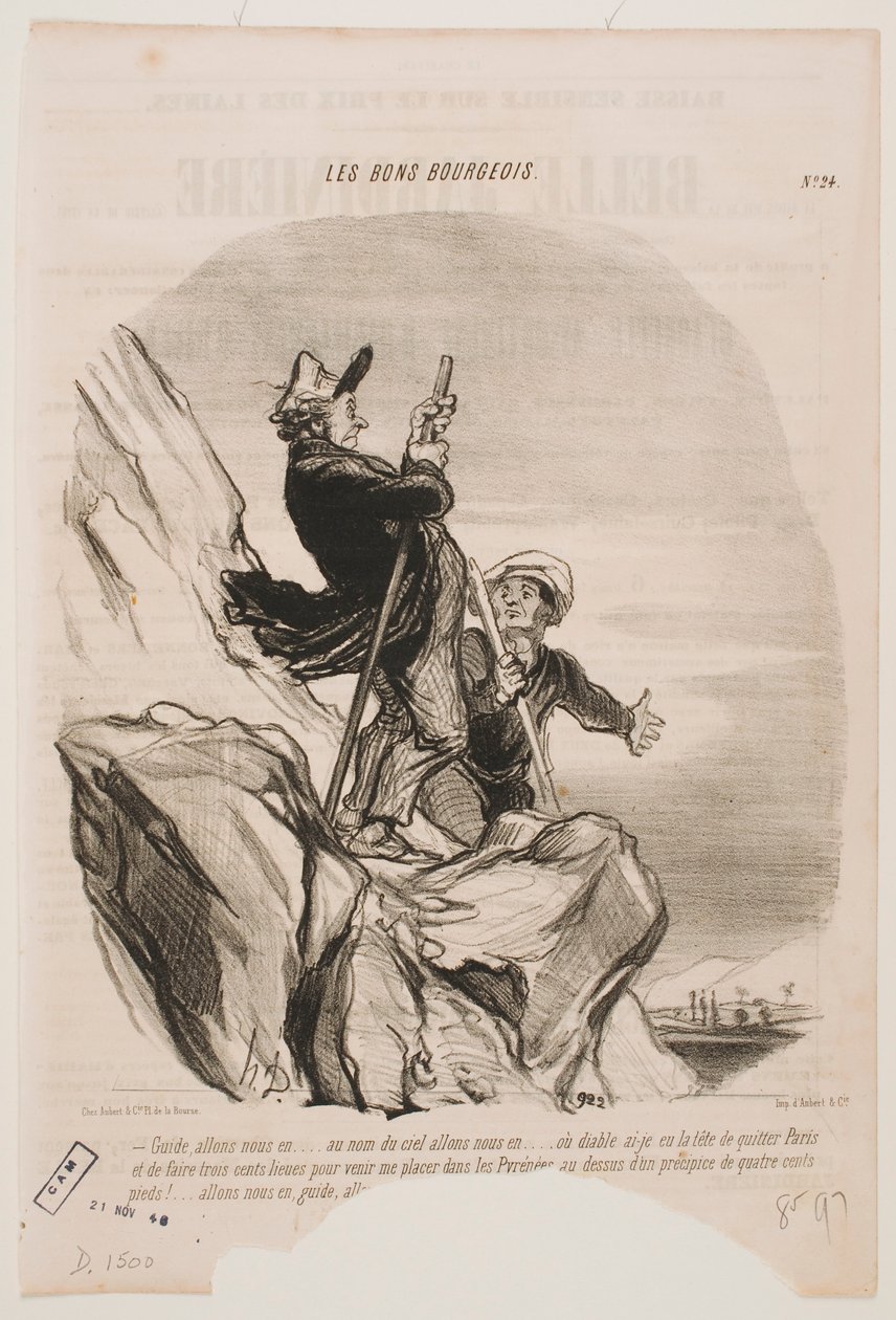 Vamos embora daqui, guia, partamos. de Honoré Daumier
