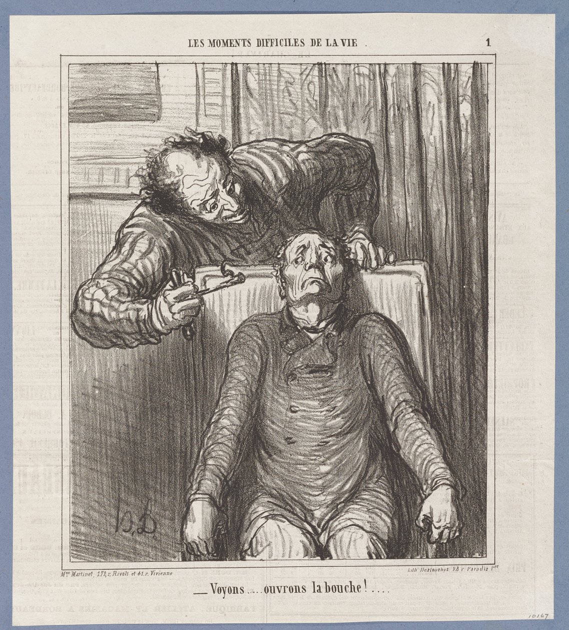 Vamos ver... abre a boca! de Honoré Daumier