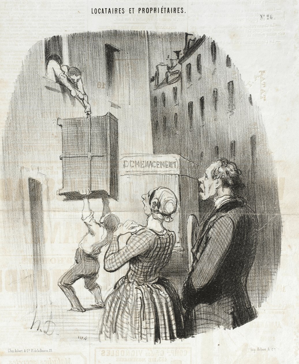 Inquilinos noctívagos de Honoré Daumier