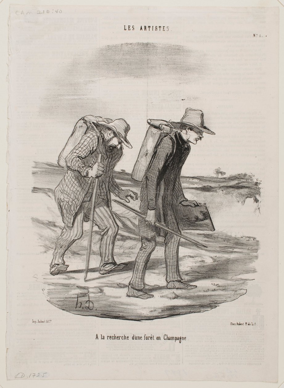 À procura de uma floresta na Champanha de Honoré Daumier
