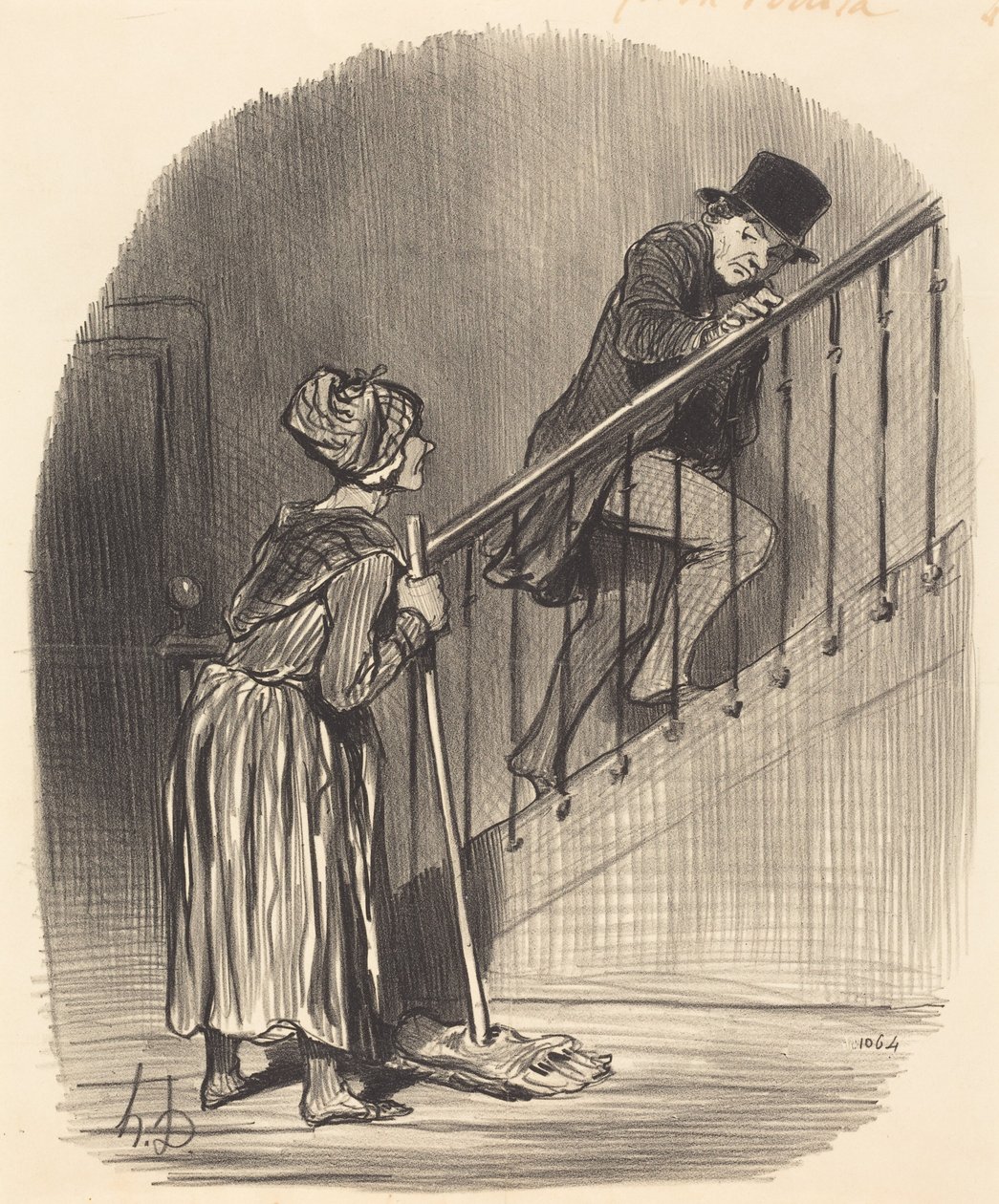 A minha mulher está em casa de Honoré Daumier