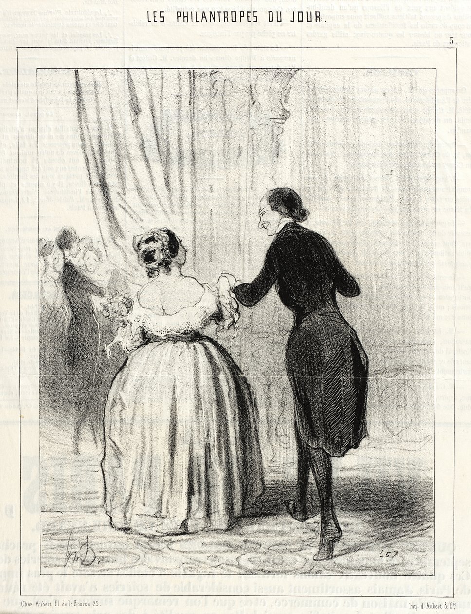 Senhora ... não basta ter dançado em benefício daqueles pobres polacos ... de Honoré Daumier