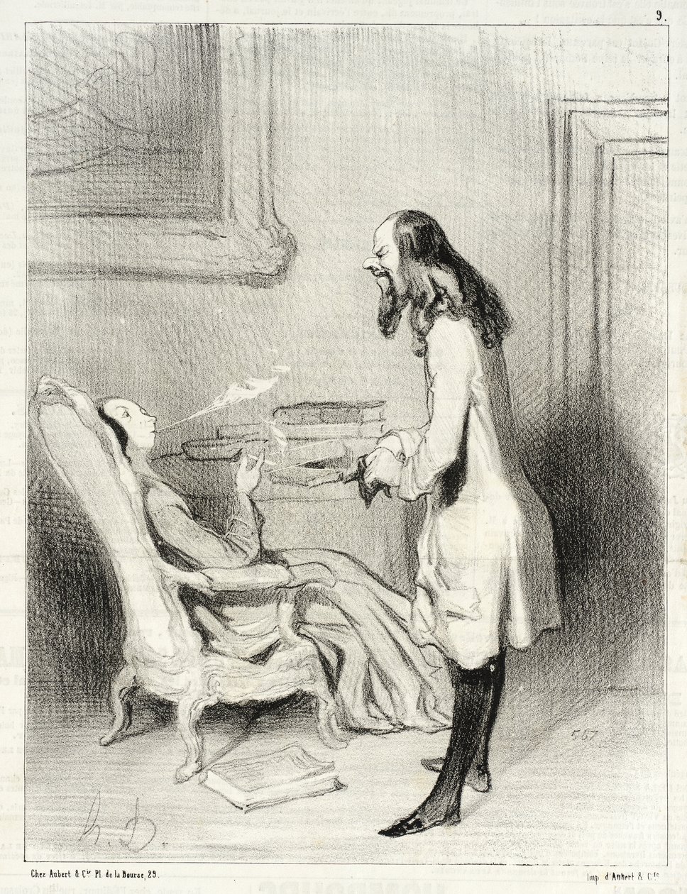 Senhora, o que acha deste cigarro de Honoré Daumier