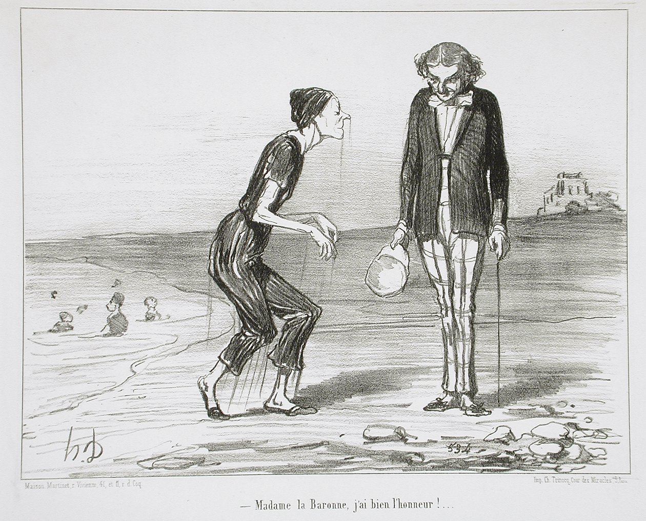 Madame la Baronne, tenho a honra! de Honoré Daumier