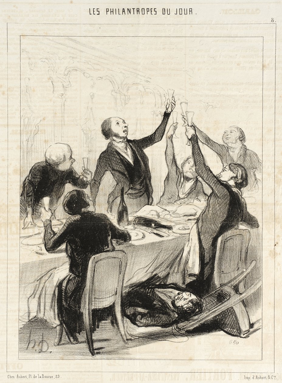 Senhores... resta-nos ainda um 43.º brinde a fazer à Sociedade de Temperança... de Honoré Daumier