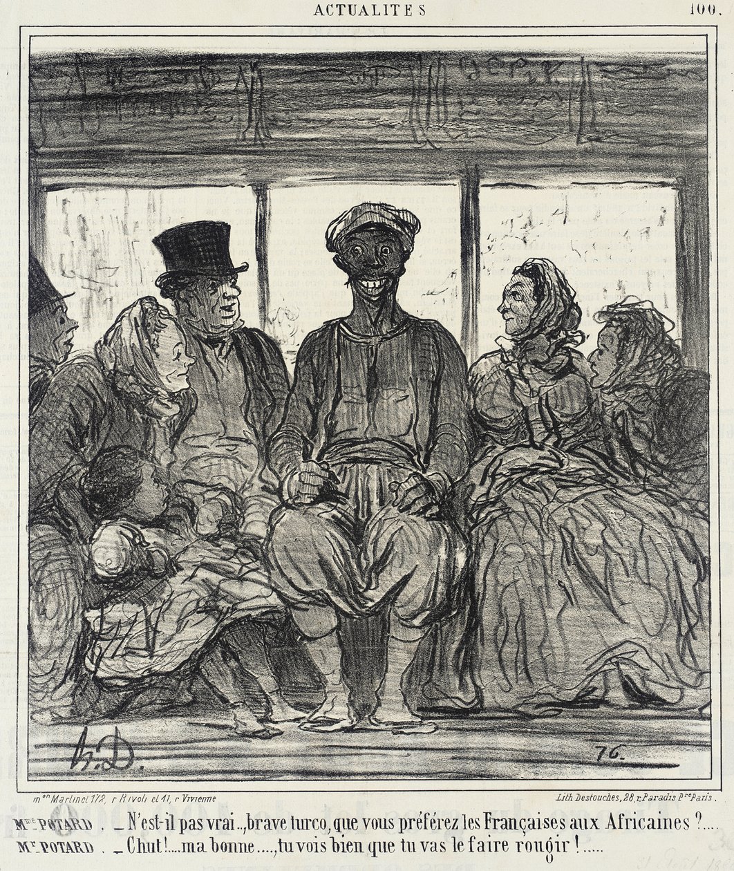 Senhora Potard. - Não é verdade, bravo Turco... de Honoré Daumier