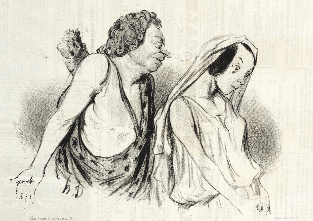 O meu carro, os meus dardos... (Fedra) de Honoré Daumier