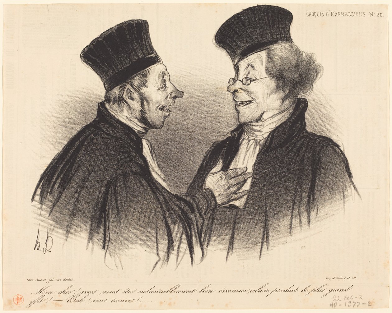 Meu caro! Desmaiou... admiravelmente... de Honoré Daumier