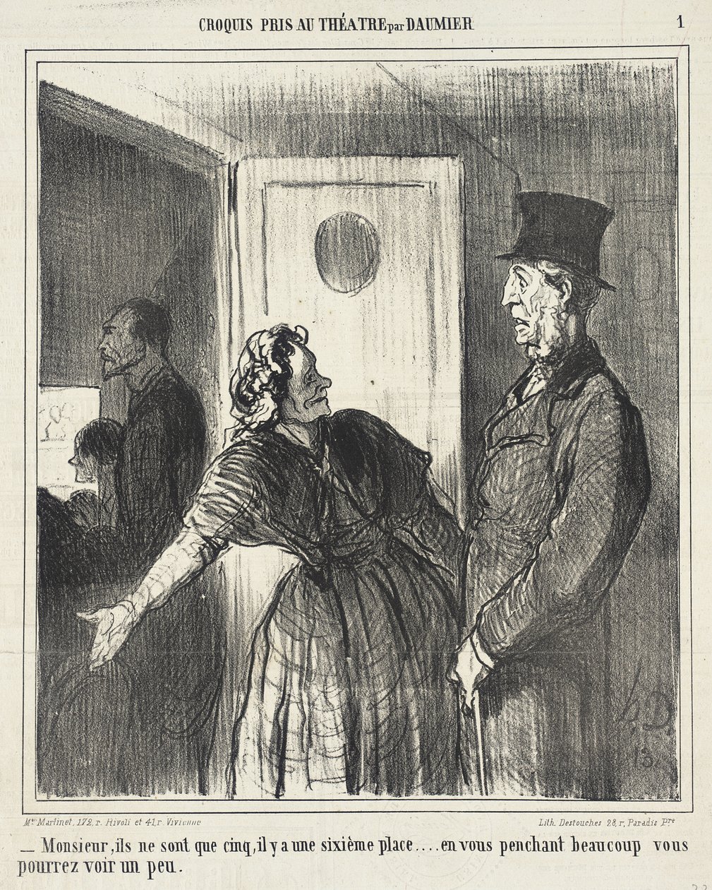 Senhor, são apenas cinco... de Honoré Daumier