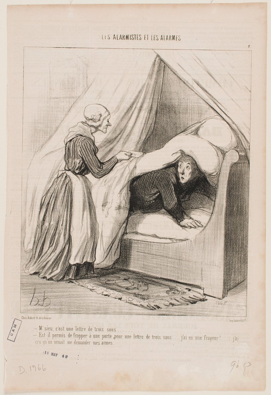Senhor, é uma carta por três cêntimos... de Honoré Daumier