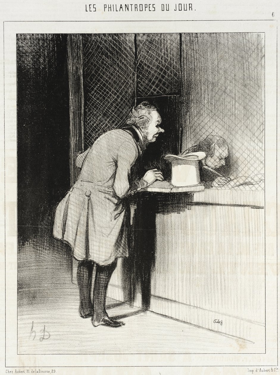 Senhor, estou a subscrever a campanha sobre o terramoto de Batignoles... de Honoré Daumier