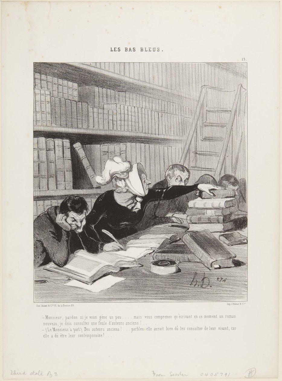Senhor, perdoe se o incomodo um pouco ..., número 13 de As mulheres letradas de Honoré Daumier