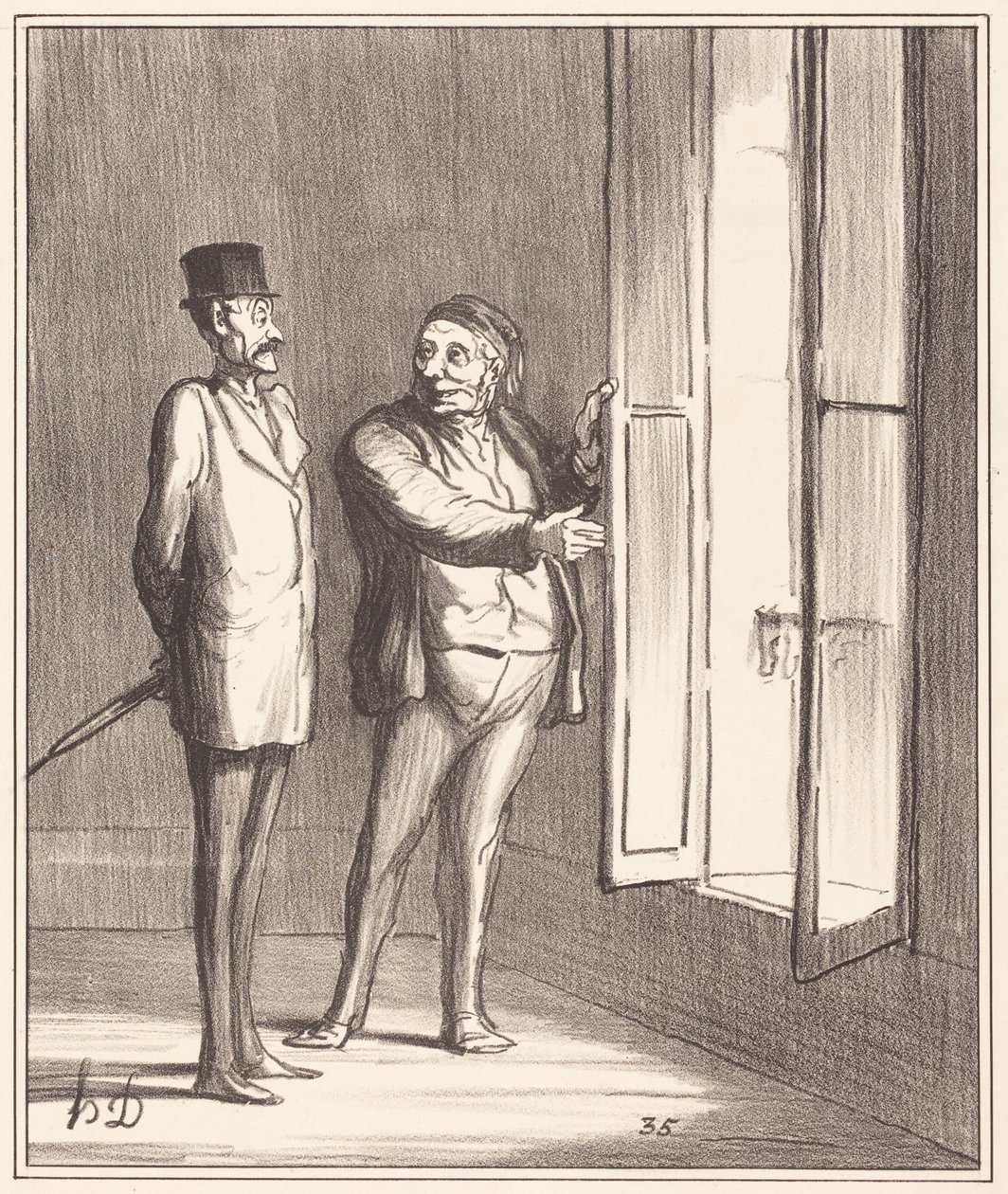 O senhor ficará muito bem aqui... de Honoré Daumier