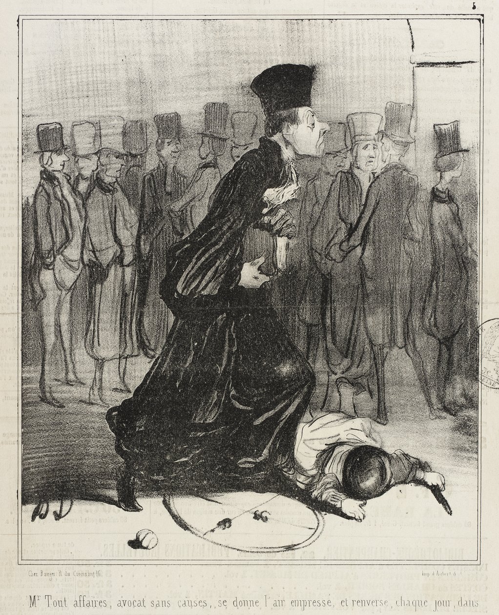 Senhor Tout-Affaires, advogado sem causas... de Honoré Daumier