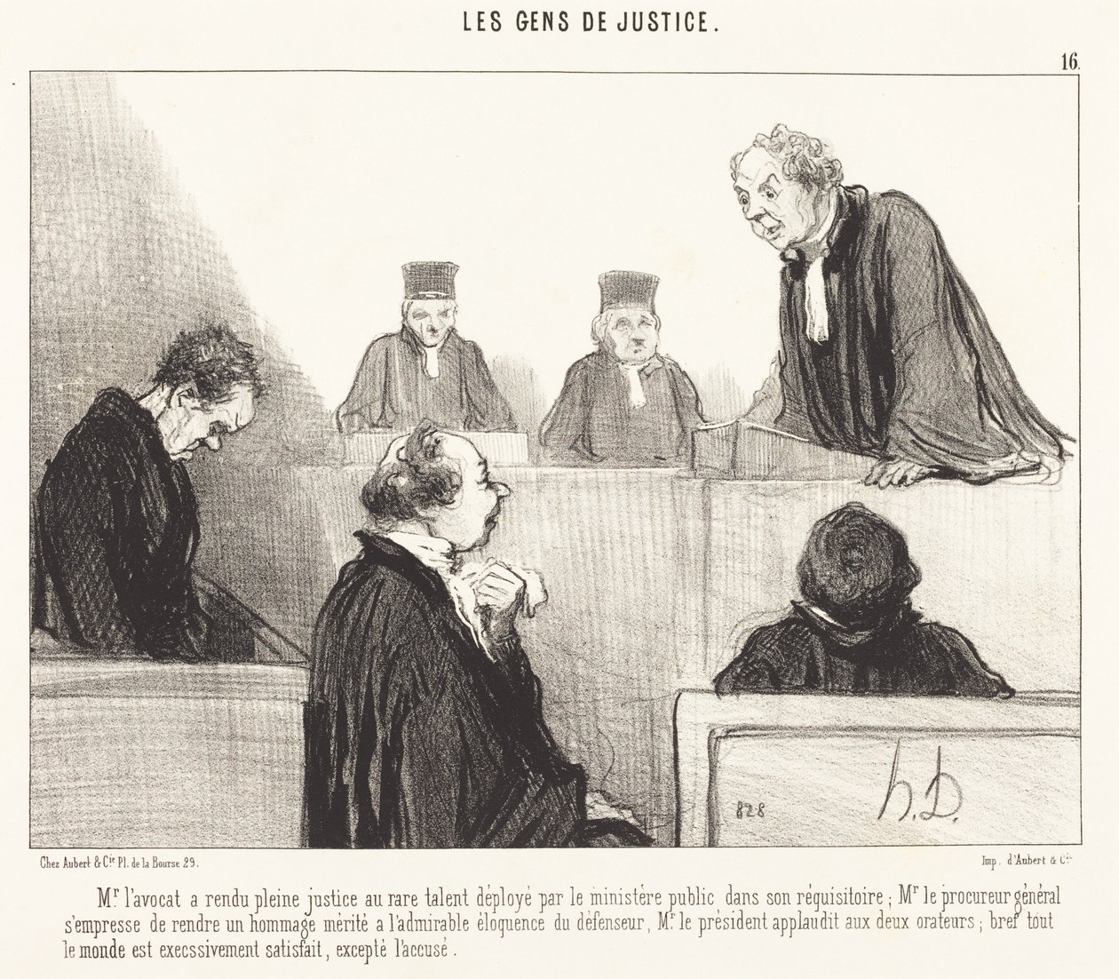 O Sr. Advogado fez justiça total... de Honoré Daumier