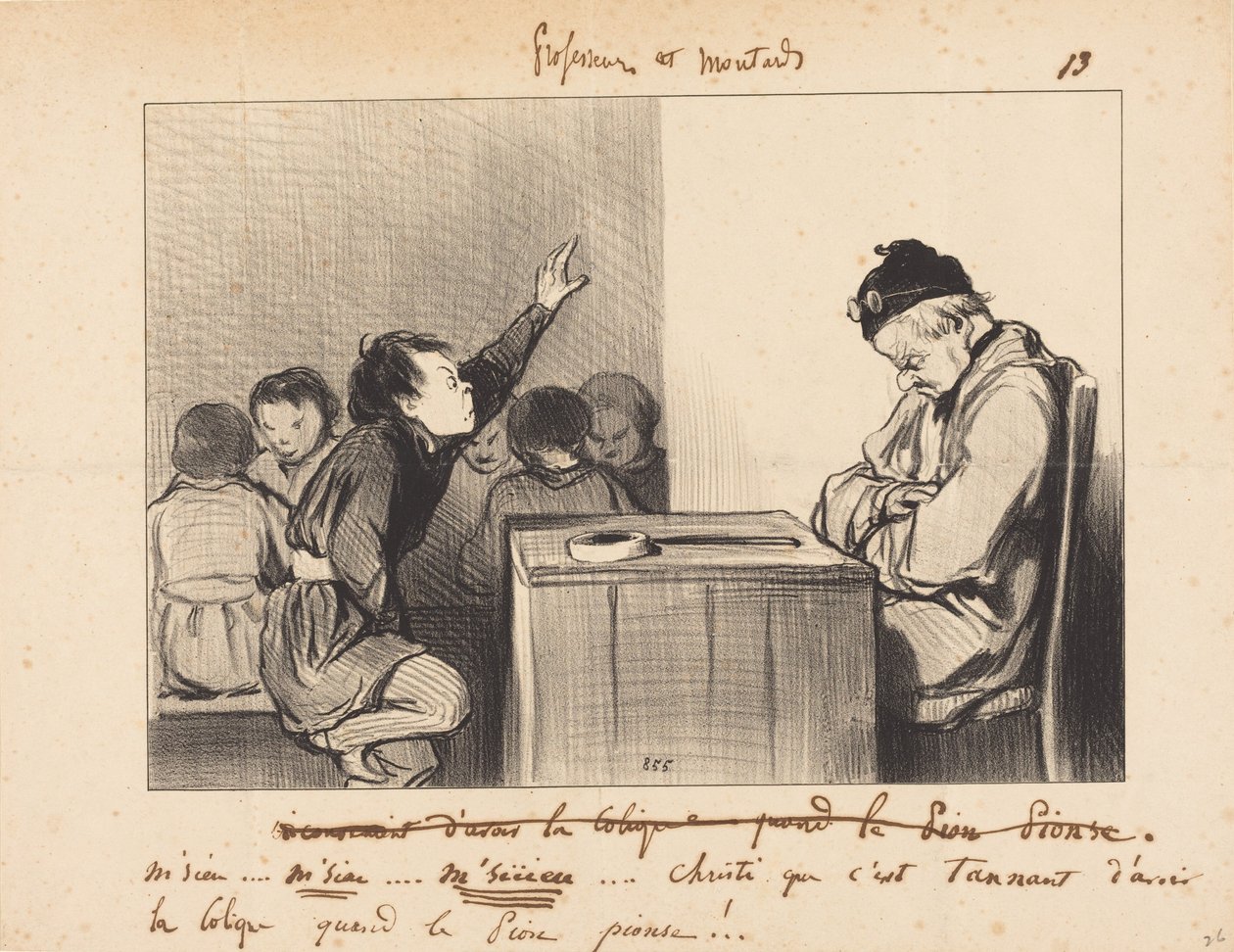 Senhor... como é aborrecido ter cólicas quando... de Honoré Daumier