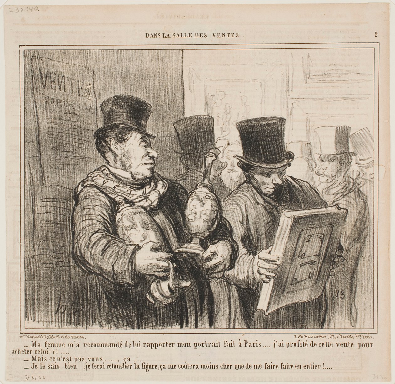 A minha mulher pediu-me que mandasse fazer o meu retrato quando estivesse em Paris de Honoré Daumier