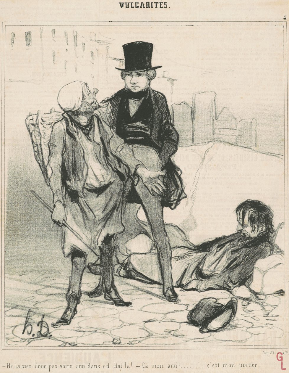 Ne laissez donc pas votre ami dans cet état la! de Honoré Daumier