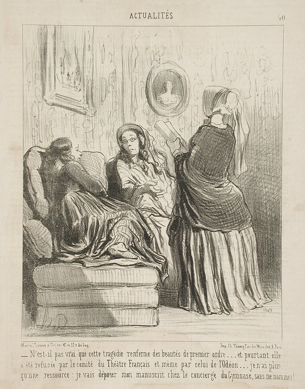 Não é verdade que esta tragédia encerra belezas...? de Honoré Daumier