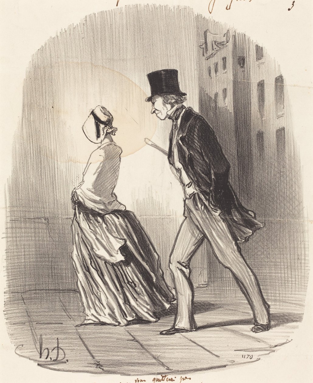 Não, senhora, não a vou deixar... de Honoré Daumier