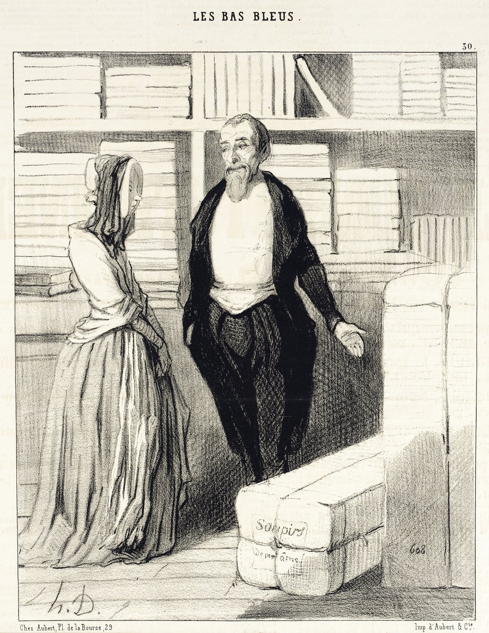As nossas contas são fáceis de apurar... de Honoré Daumier
