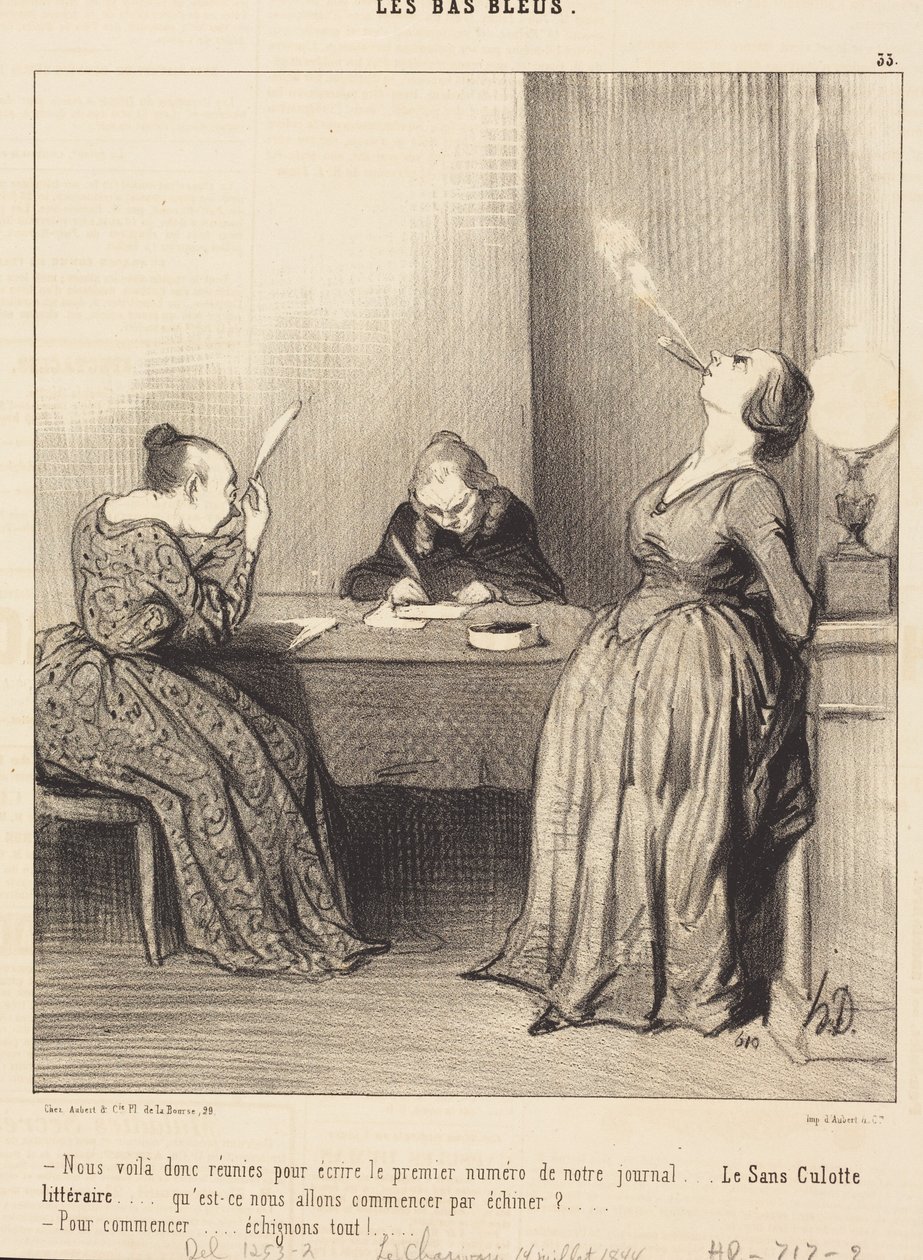 Aqui estamos ... reunidas para escrever o primeiro número ... de Honoré Daumier
