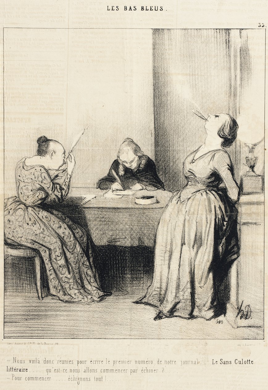 Aqui estamos... reunidas para escrever o primeiro número... de Honoré Daumier