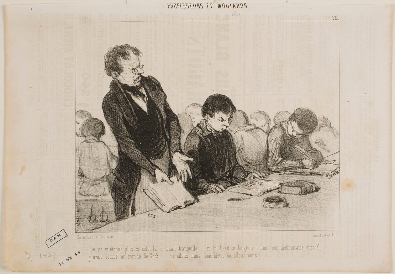 Agora percebo porque é que este sujeito esteve tão calado o tempo todo... de Honoré Daumier