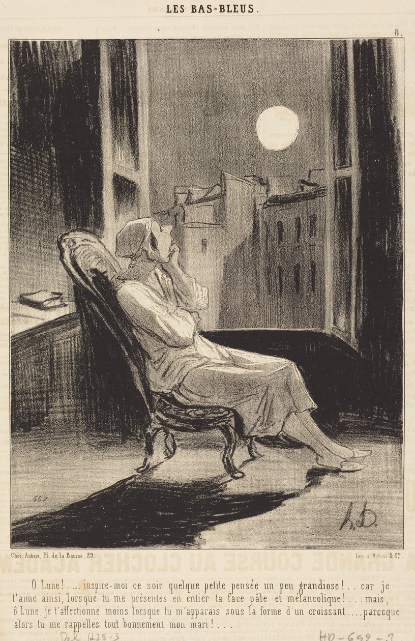 Ó Lua!... inspira-me esta noite algum pequeno pensamento... de Honoré Daumier