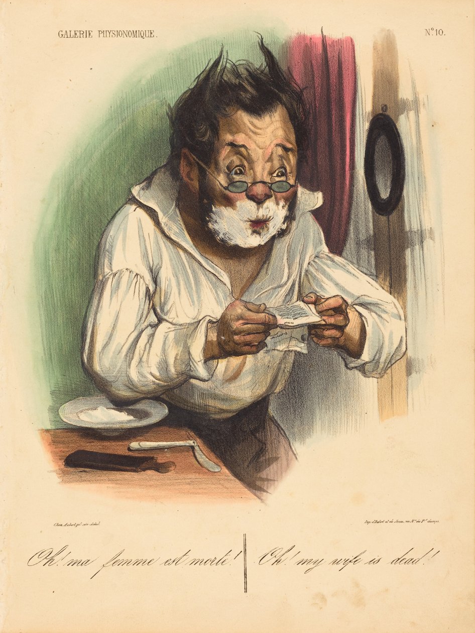 Oh! A minha mulher morreu! de Honoré Daumier