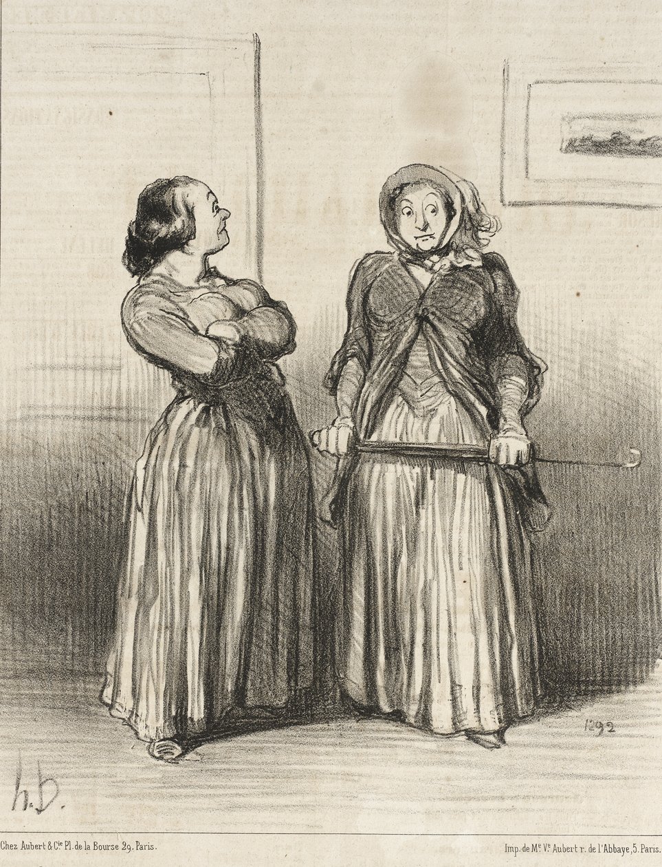 Diz-se que as mulheres bonitas são... procuradas... de Honoré Daumier