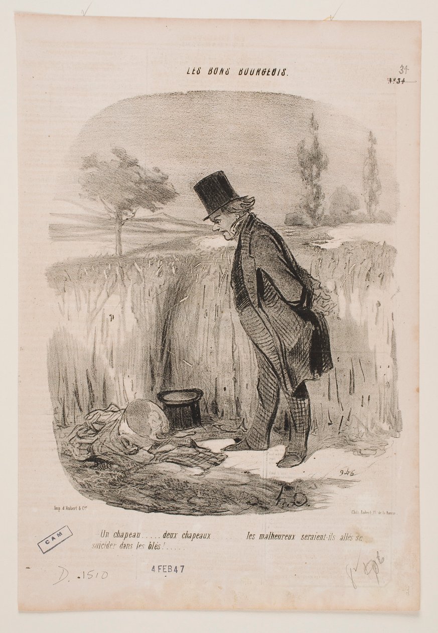 Um chapéu... Dois chapéus... de Honoré Daumier