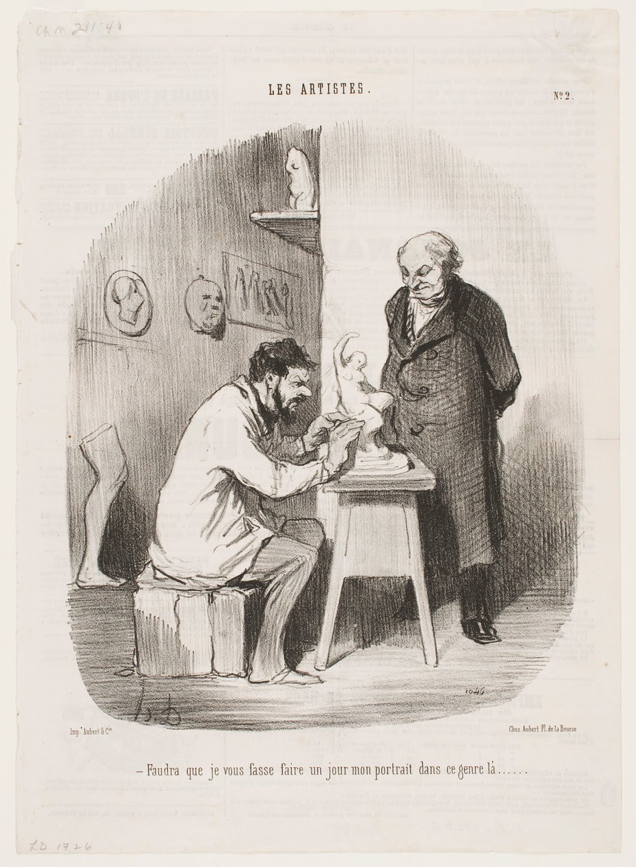 Um destes dias tens de fazer o meu retrato neste estilo. de Honoré Daumier