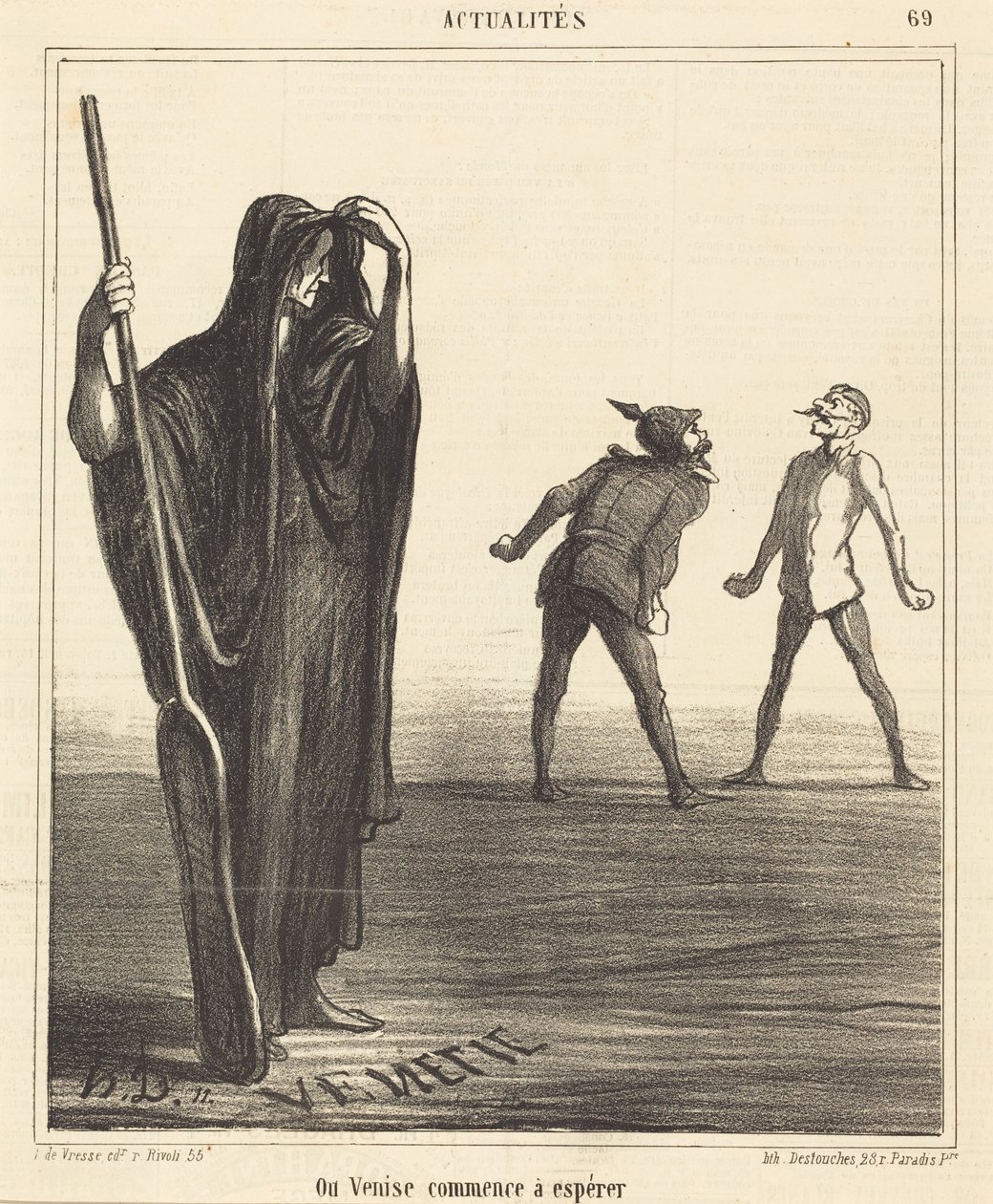 Onde Veneza começa a esperar de Honoré Daumier