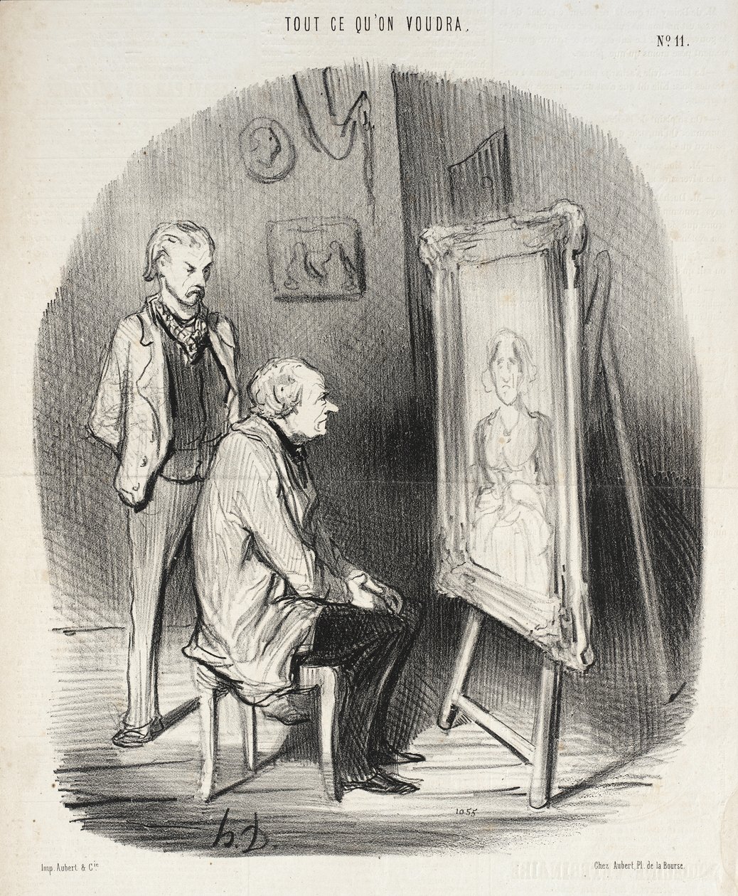 Sim, é mesmo a minha falecida mulher!... só que acho que a lisonjearam demasiado!... de Honoré Daumier