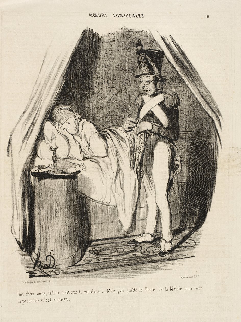 Sim, querida amiga, ciumento quanto quiseres!... de Honoré Daumier