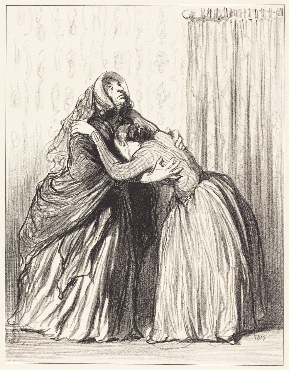 Sim, minha querida, o meu marido rebaixou a minha dignidade... de Honoré Daumier