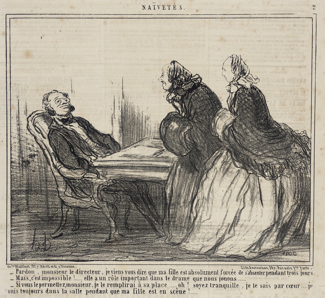 Perdão, senhor diretor... de Honoré Daumier