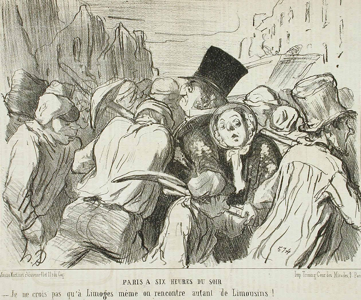 Paris às seis horas da tarde de Honoré Daumier