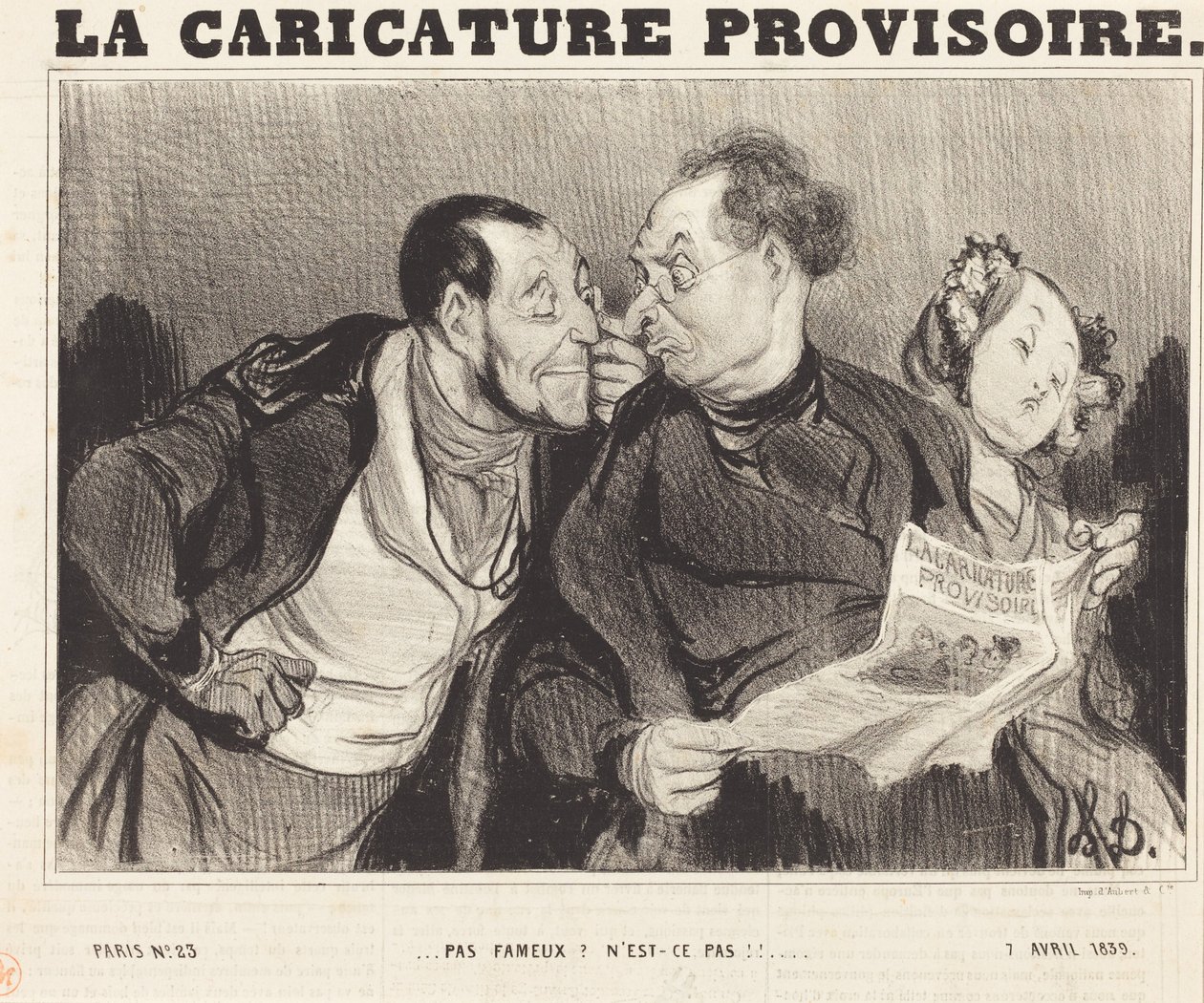 Não é famoso? Não é verdade!!... de Honoré Daumier